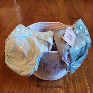 The Simple Mani Singles 4 Piece Multi-color Diaper Bundle with Basket